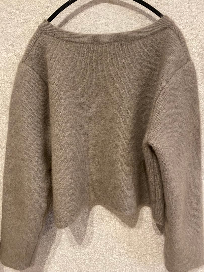 CHNラクーンニットジャケット ベージュ