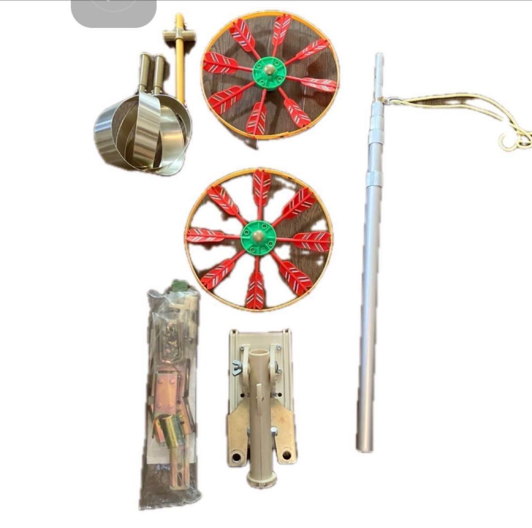 こいのぼり 4匹吹き流し　久宝堂　ベランダ・壁に取付可　回転球矢車付　説明書付