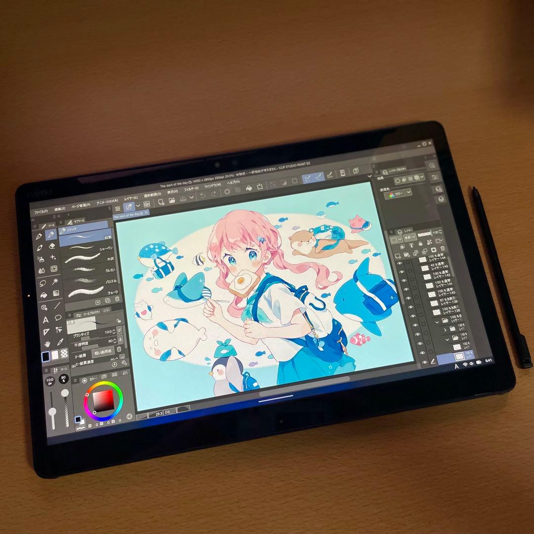 ◆富士通 ワコム i5 13.3型 筆圧4,096段階 薄型 お絵描きタブレット