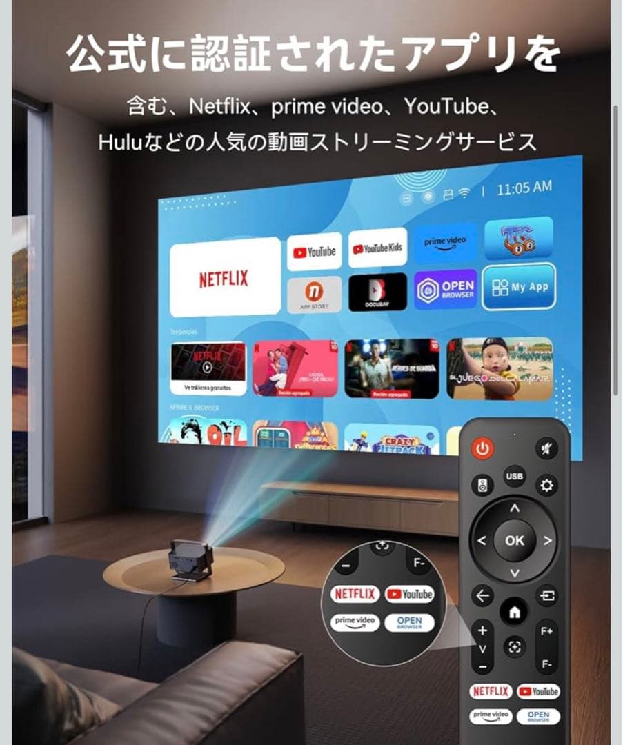 プロジェクター 家庭用1500ANSIネイティブ1080P 4k対応双方向