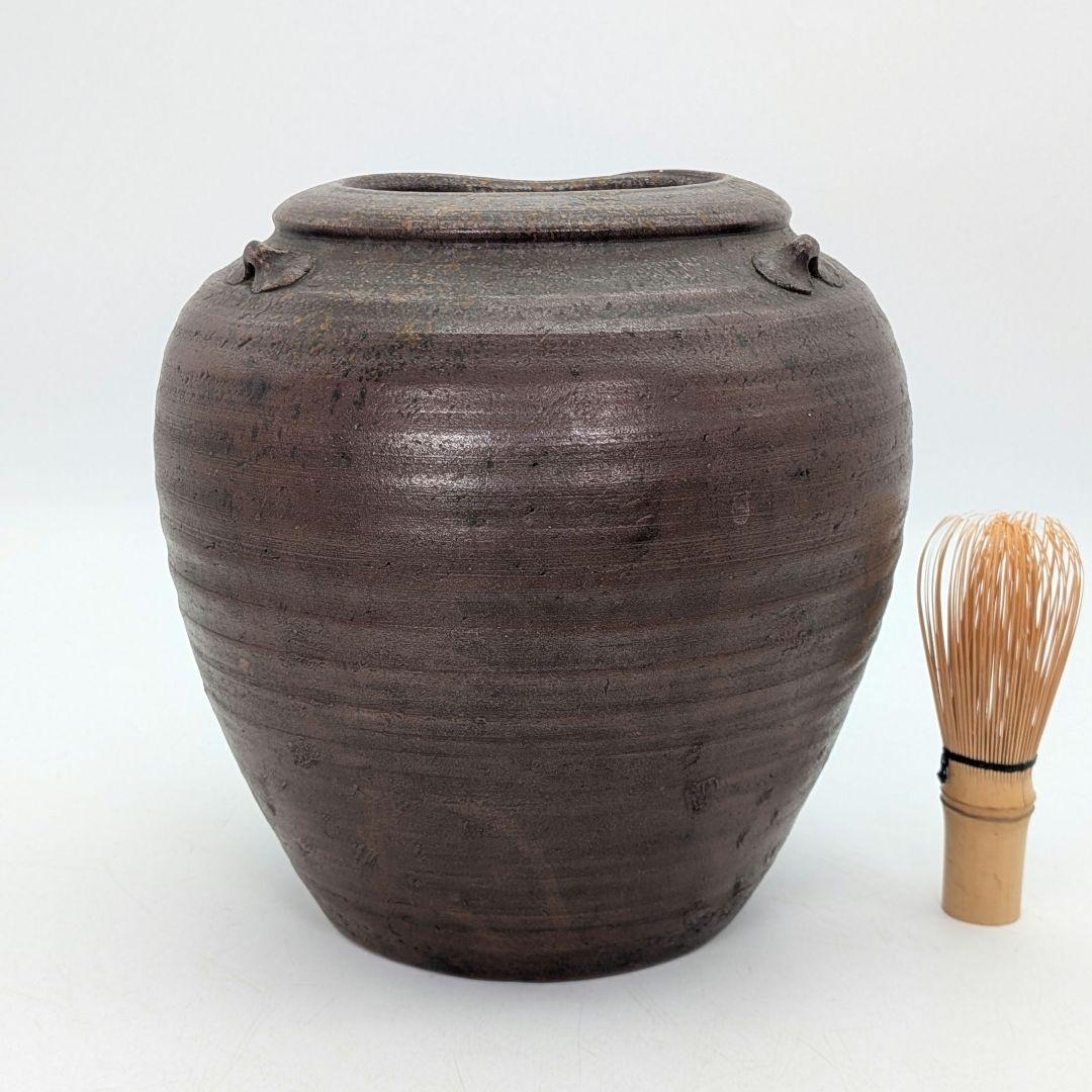 明治～昭和初期 備前焼 三耳壺 三耳壷 花瓶 花入 花器 フラワーベース 置物