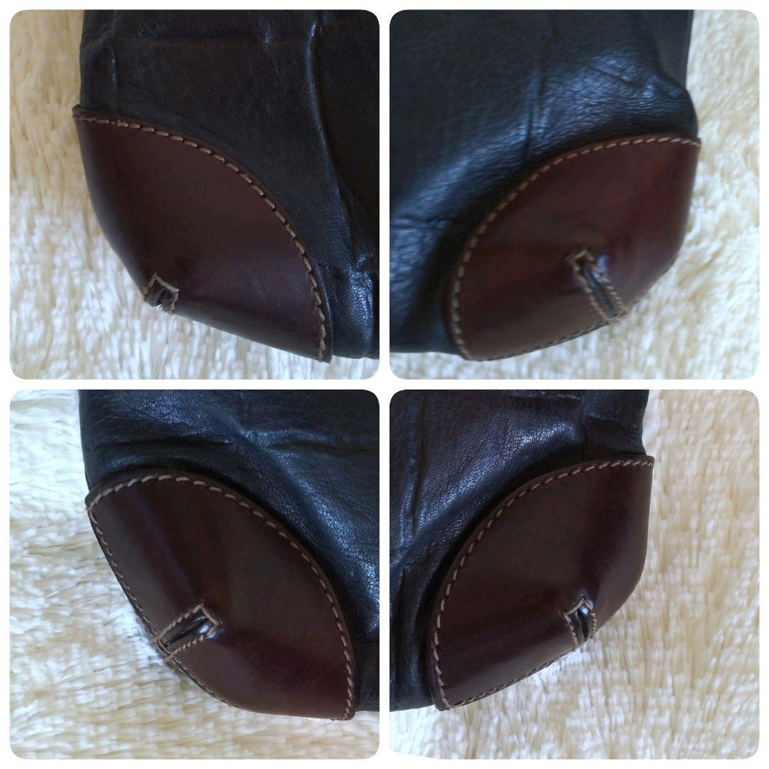 ダニエルアンドボブ　ショルダーバッグ レザー型押し 濃ネイビー