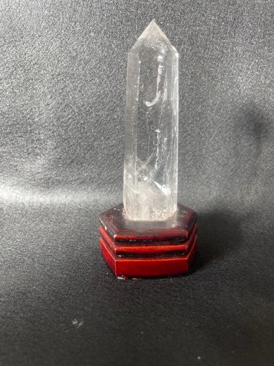水晶 原石 クリスタル 六角オベリスク 水晶クラスター 開運縁起物 台座付き 4
