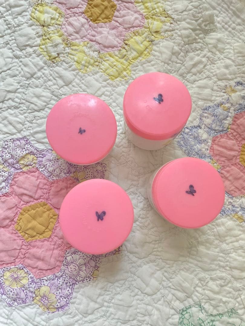 専用です。木製キャビネット小さめピンク＆デカール＆ミルクガラスセット·͜· ♡