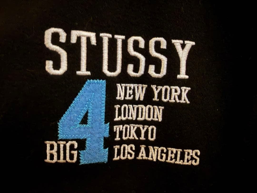 OLD STUSSY Big4 スタジャン M ブラック