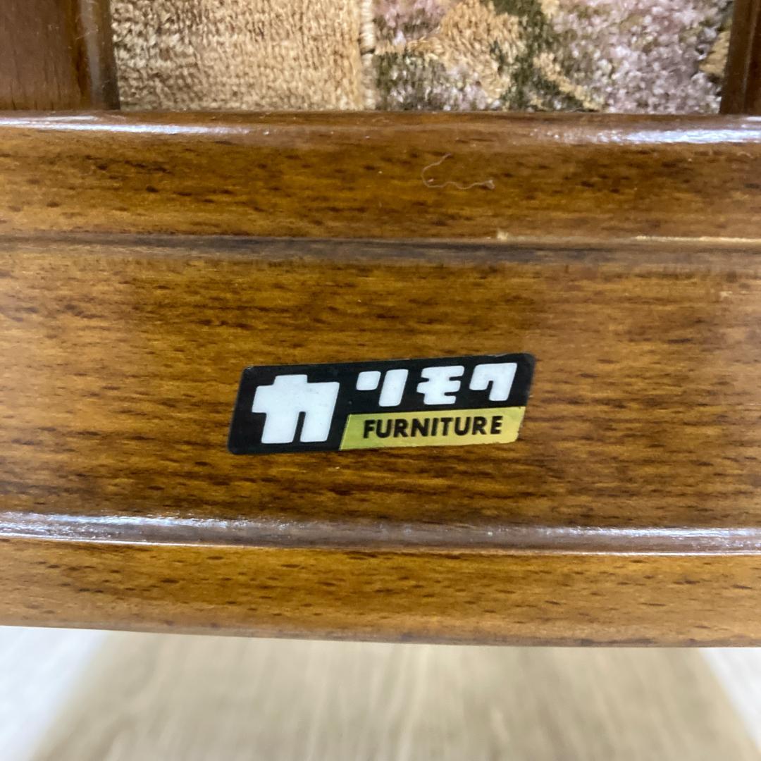 【カリモク】オールド　コロニアル アームチェア　1人掛けソファ 椅子 ①