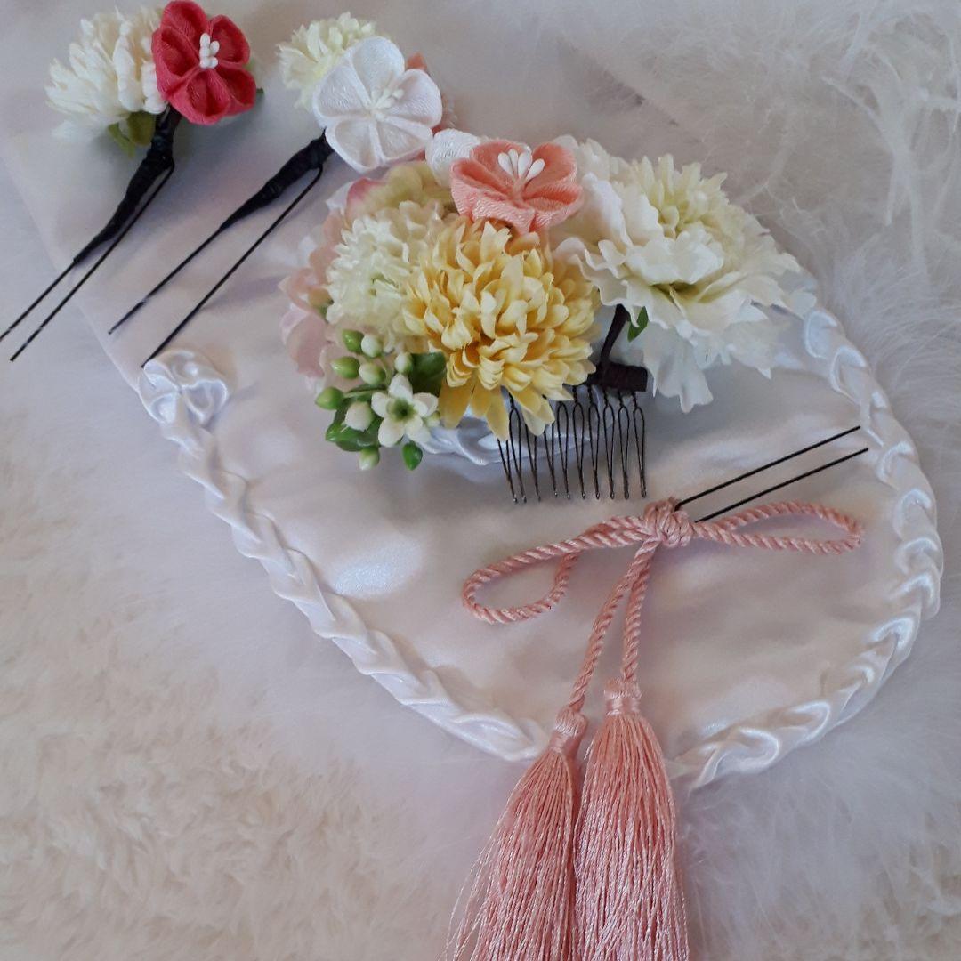 成人式ストール、髪飾り