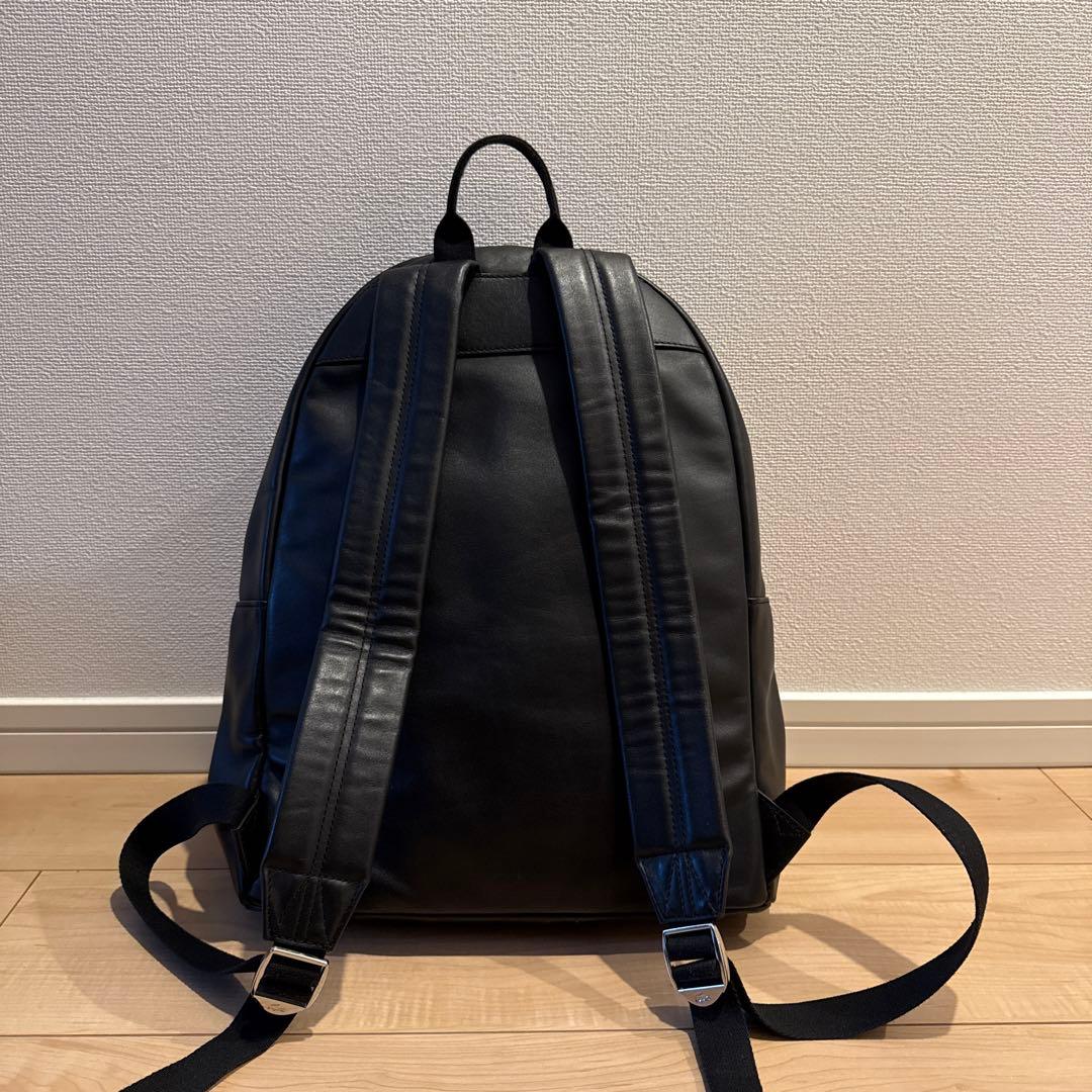 LACOSTE レザー ブラック バックパック
