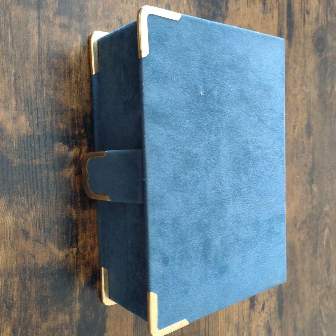 ネイビー ベルベット アクセサリーケース