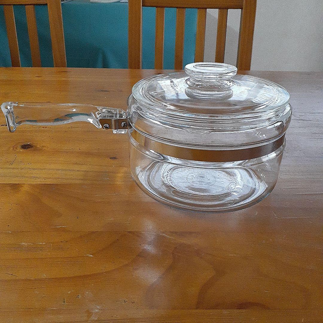 美品　ビンテージ　パイレックス　片手鍋大　L