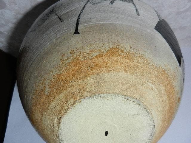 京焼　伝統工芸士「河島浩三」作　大型花瓶（高２７．５㌢、胴３０㌢、重５．８㌕）