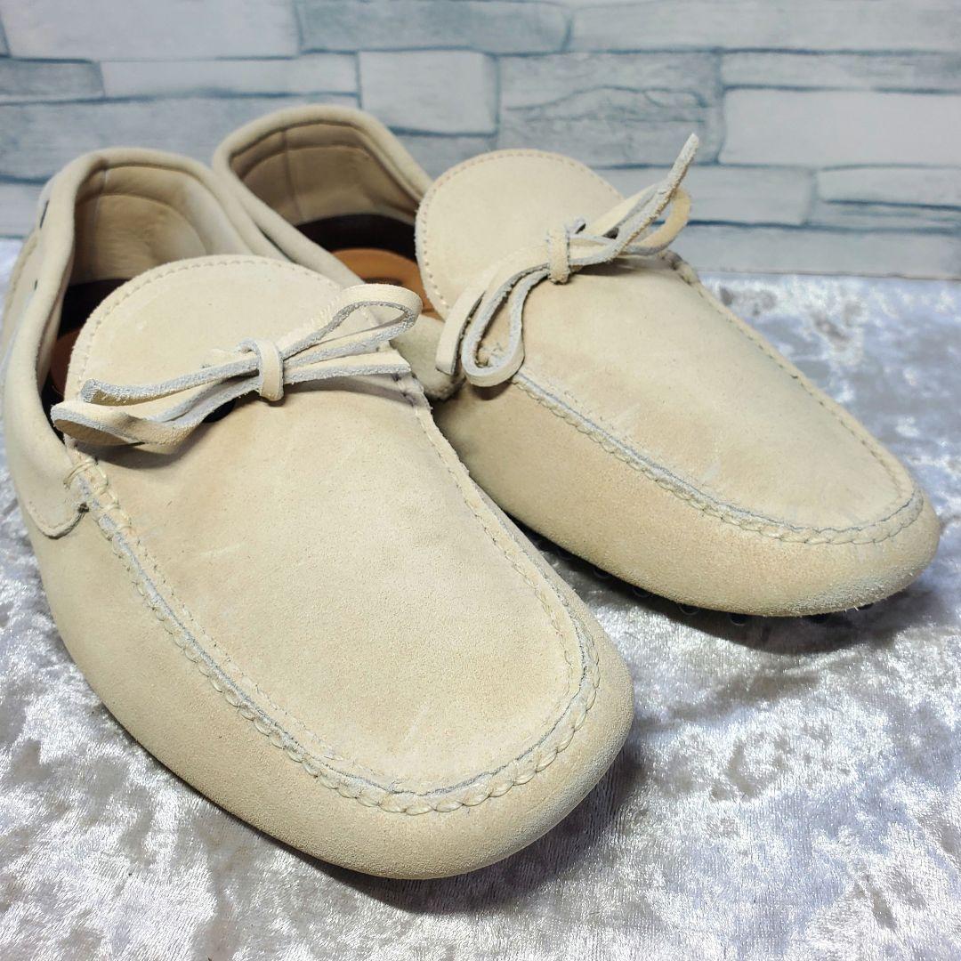 【極美品】✨BRIONI ブリオーニ 25cm ドライビングシューズ 40 白系