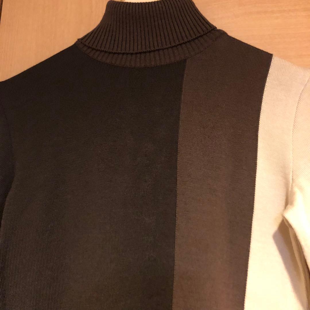 GIVENCHY ジバンシー　カットソー　ブラウンコーデGロゴ　M ウール