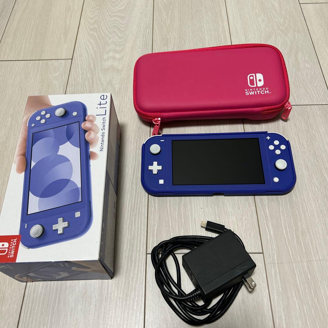 Nintendo Switch Lite 青色 本体 充電器 ケース付き