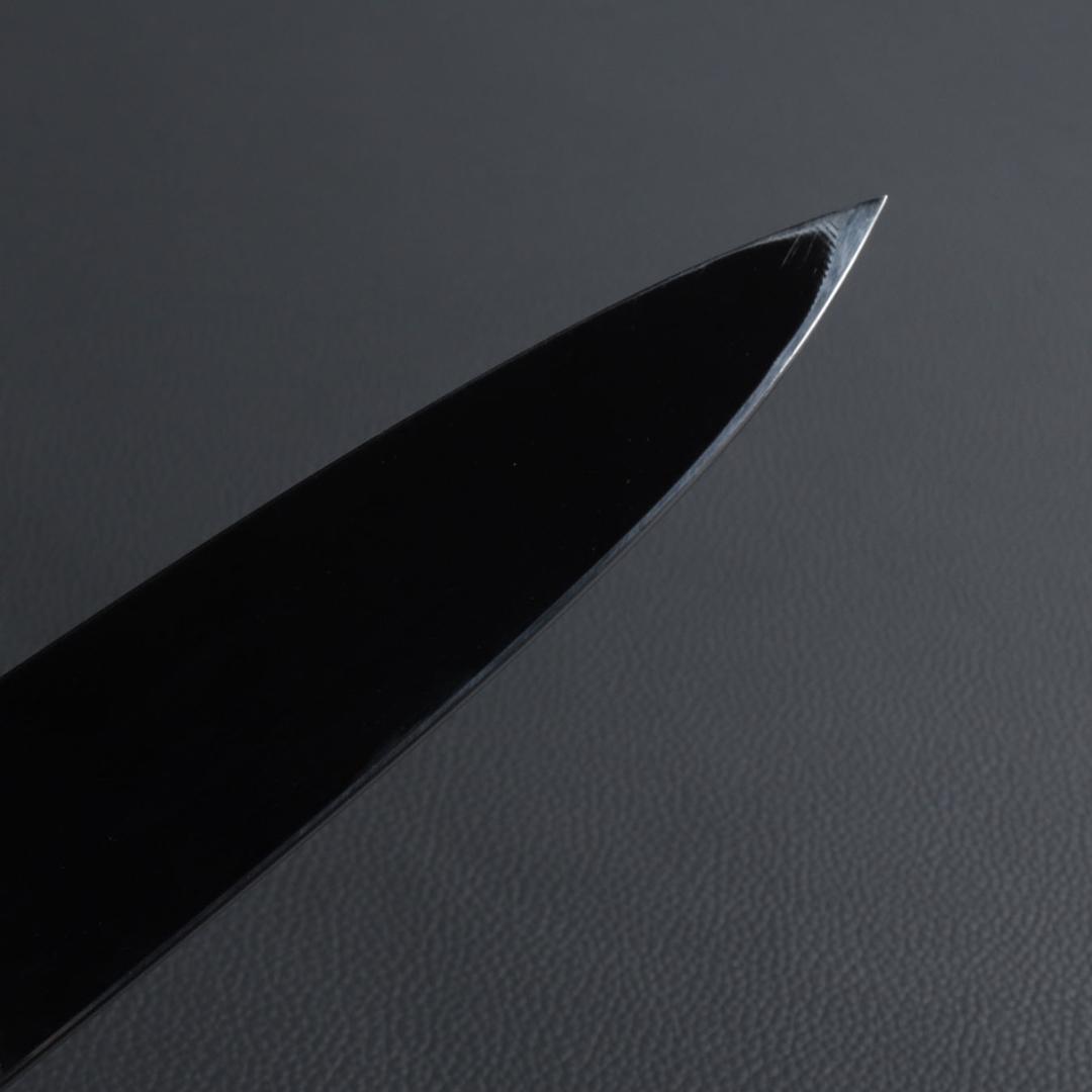 9358 柳刃包丁 9寸 刺身包丁 刃は究極の切れ味 黒檀黒水牛角白三本巻八角柄