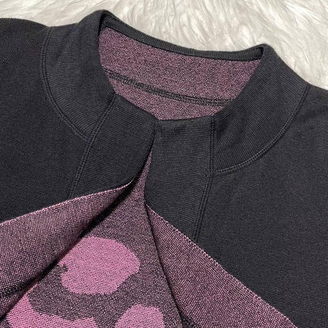 あーさん 本物 ルシアンぺラフィネ 背面スカル ニット カーディガン M