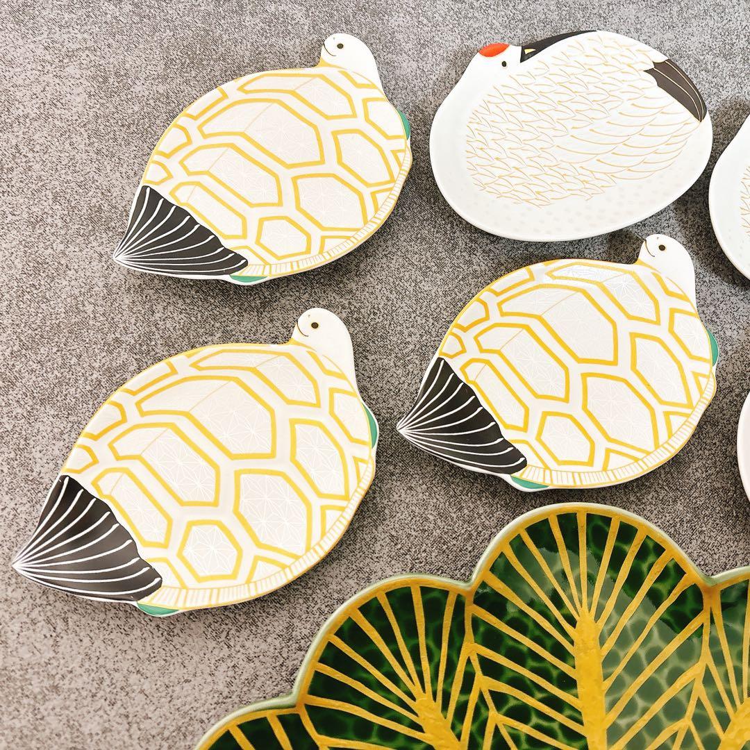 あーぽん様ご依頼品　有田焼　幸楽窯　松葉形前菜皿　銘々皿　特別7点セット