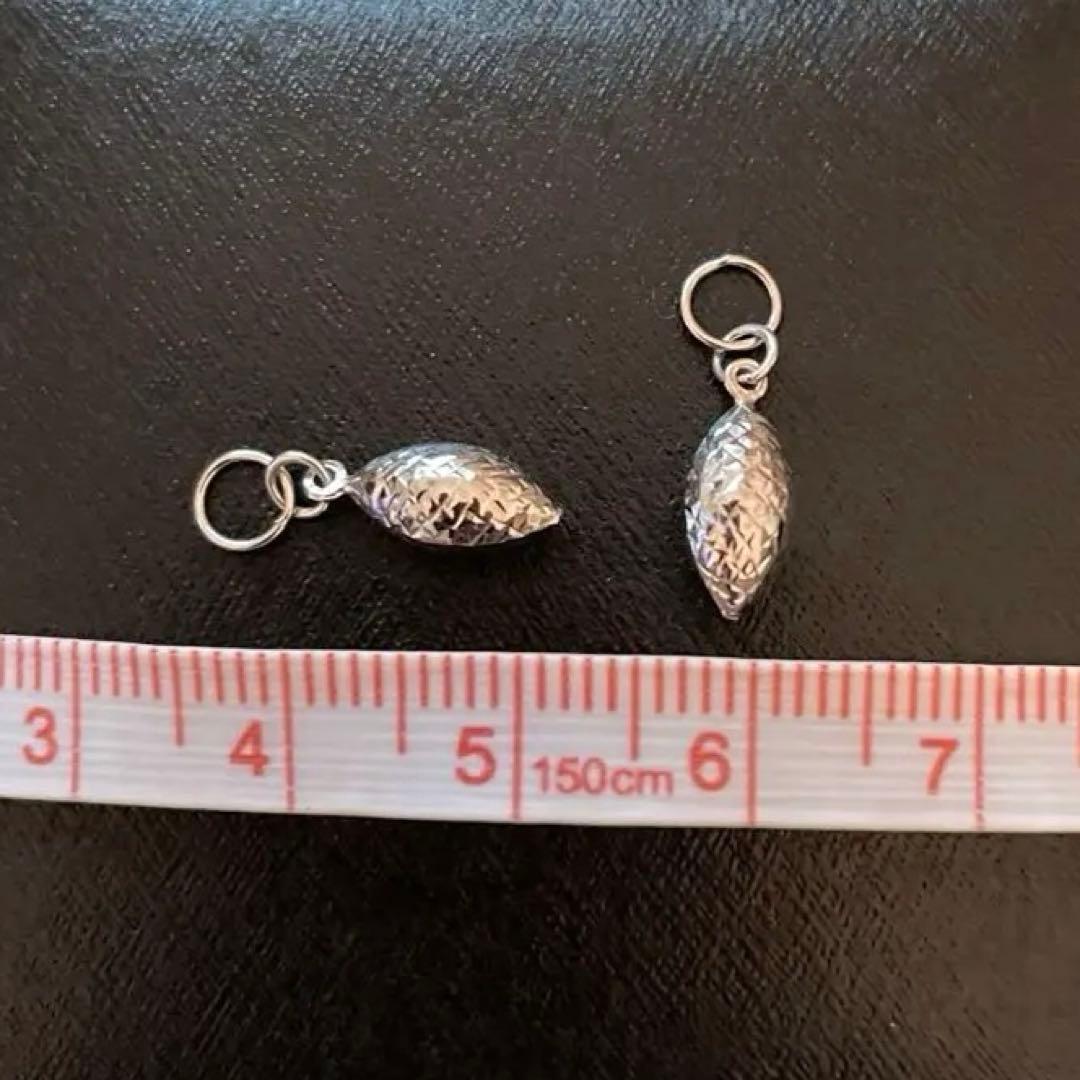 QVC K18WG ピアス・ピアリング　ドロップデザインチャーム