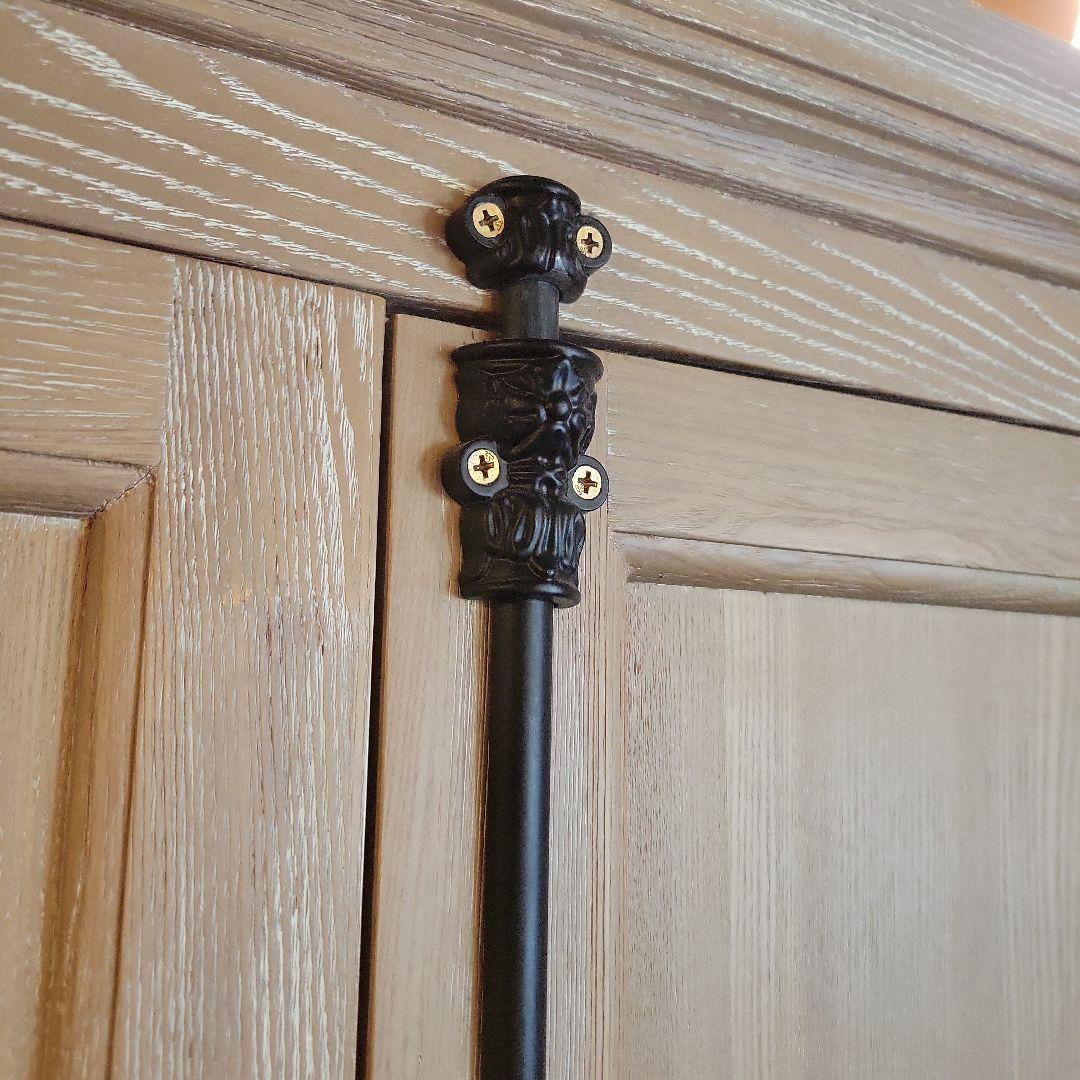 引き取り限定大型家具　アンティーク風木製ワードローブナチュラルウッド