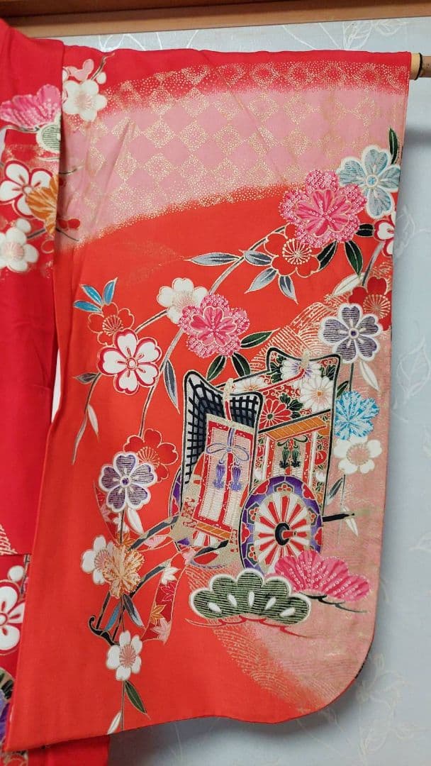 NA97.98アンティーク子供着物正絹七五三長襦袢付き着丈72センチ裄丈36セン