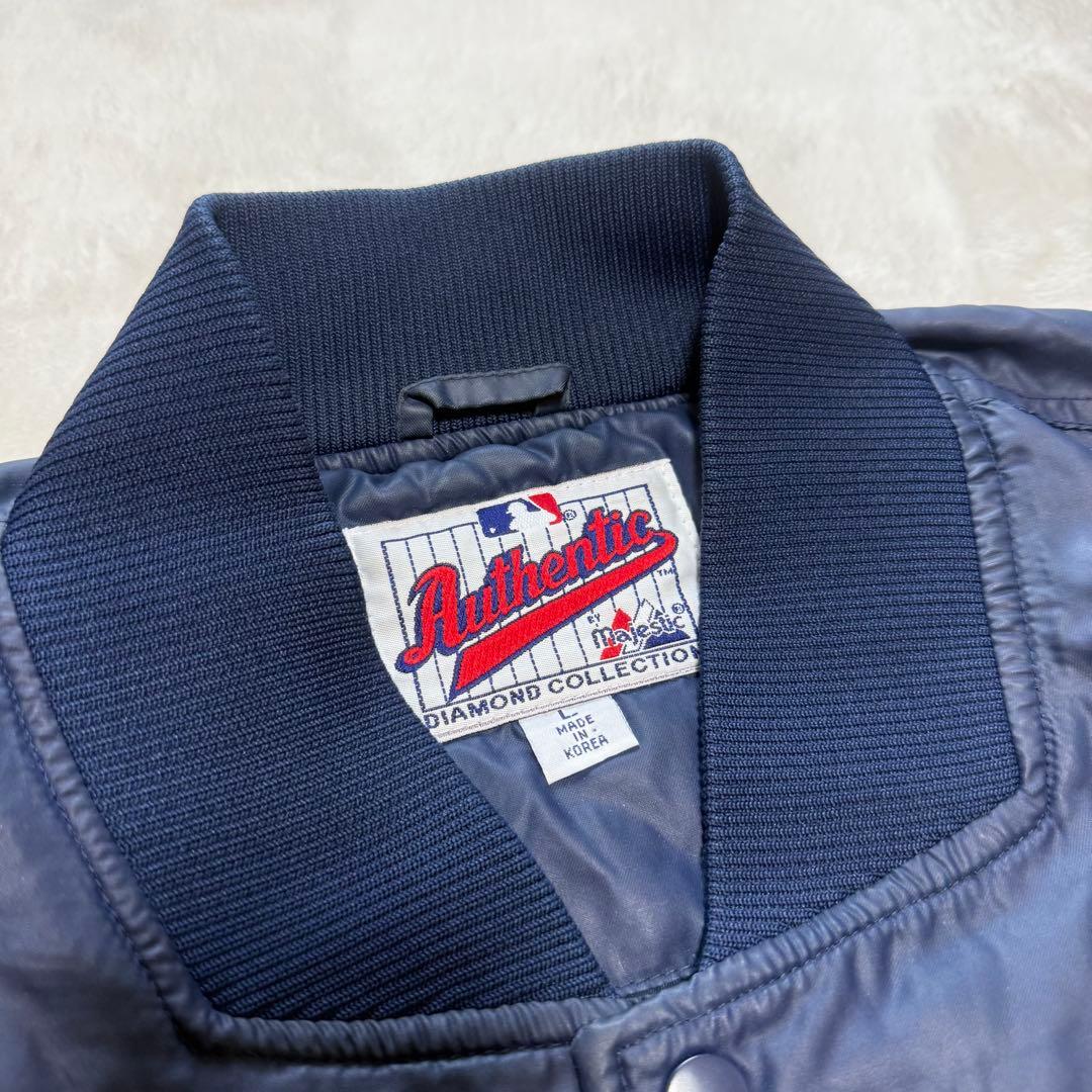 90s MLB AtlantaBraves ブレーブス 光沢サテン スタジャン
