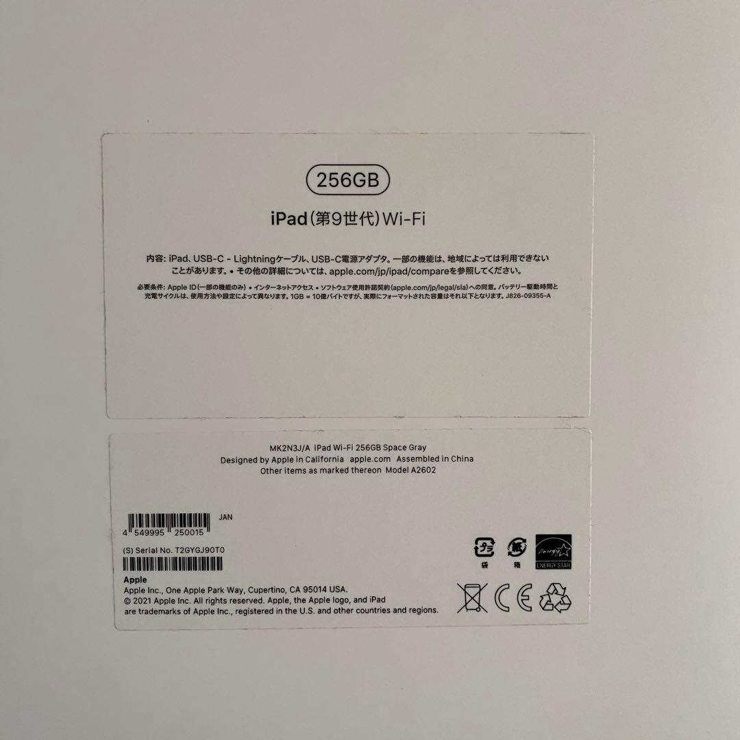 ジャンク品　 Apple iPad (第9世代) 256GB 出品No.2