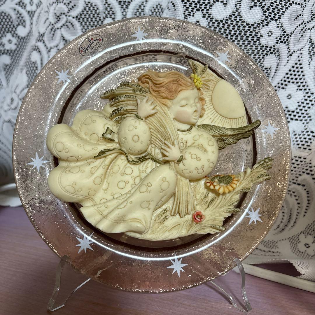 イタリア製 デザインプレート 飾り皿4枚セット アンティーク調