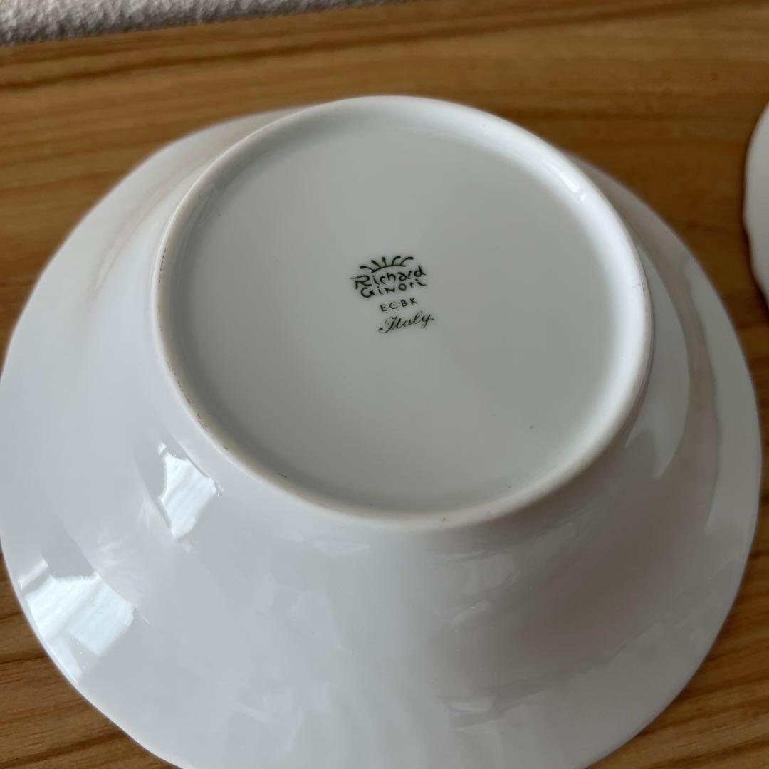 新品未使用　リチャード ジノリ　ベッキオホワイトプレート　フルーツソーサーセット