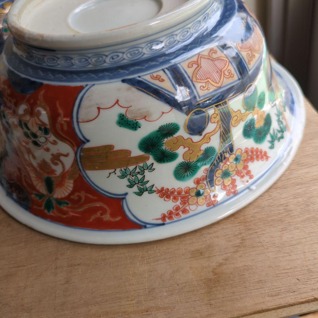 骨董 伊万里 鉢 大中小 ３つ 色絵 染錦 金彩 器 盛り鉢 美品 アンティーク