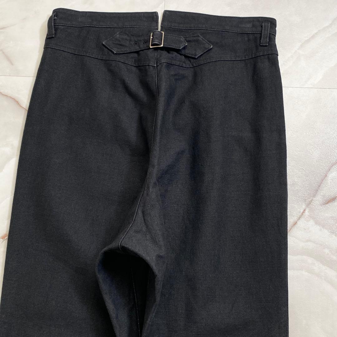 A15599 美品 トリココムデギャルソン　シンチバックサルエルデニムパンツ黒M