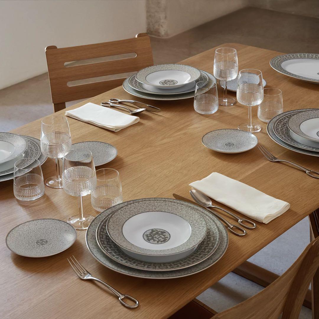 エルメス　ディナープレート 〈モザイク 24〉 プラチナ 2枚　新品未使用品