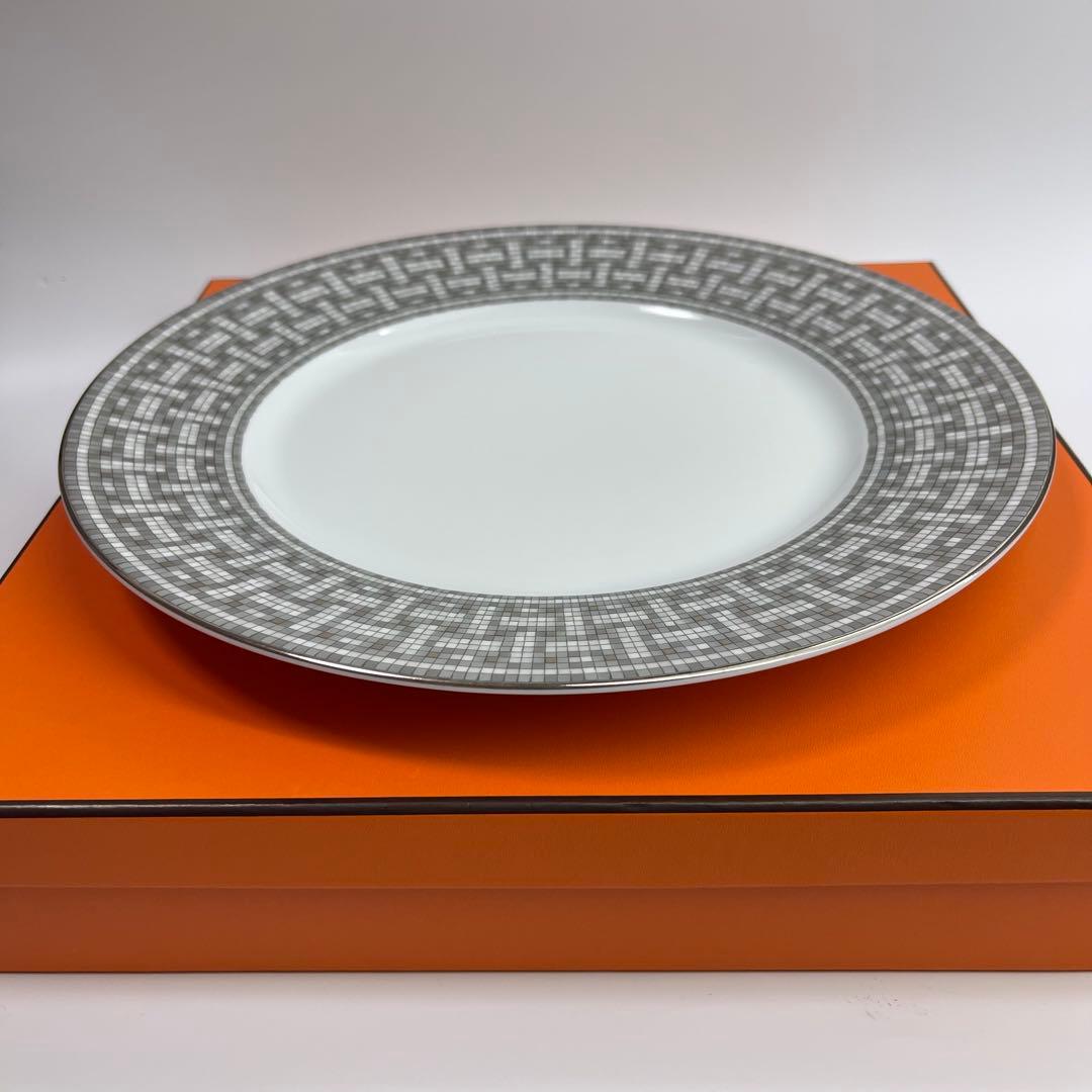 エルメス　ディナープレート 〈モザイク 24〉 プラチナ 2枚　新品未使用品