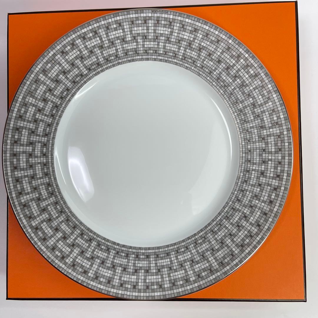 エルメス　ディナープレート 〈モザイク 24〉 プラチナ 2枚　新品未使用品