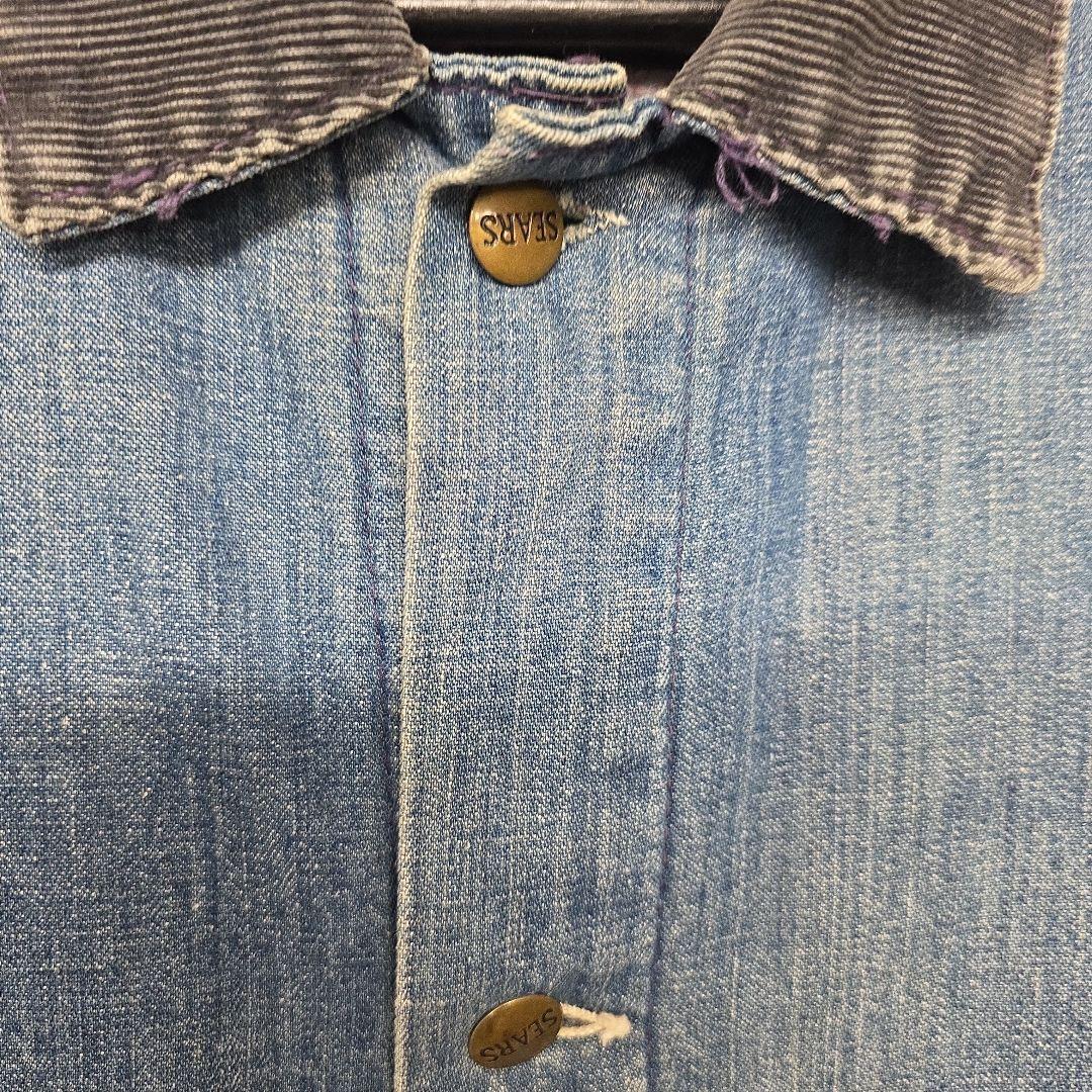 60s SEARS シアーズ　デニムカバーオール　ブランケットライナー　サイズL