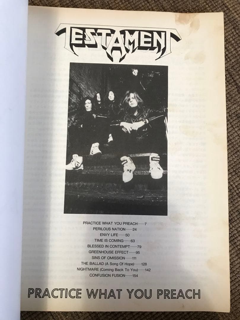テスタメント バンドスコア TESTAMENT