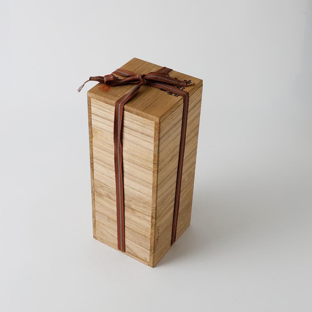 T　人間国宝 三代目 徳田八十吉【正彦】碧明釉　花生　花瓶花器花入　共箱　九谷焼