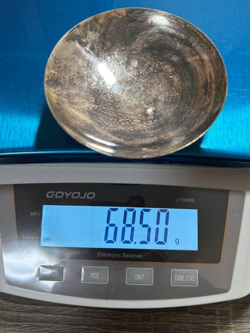 【純銀製】純銀杯68.5g純銀刻印有り！鋳つぶし用　純銀盃