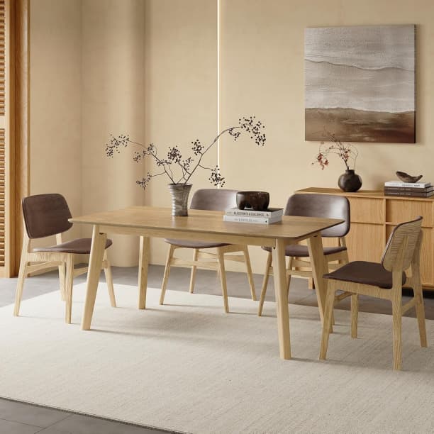 新品 ダイニングテーブル 120×80cm ナチュラルウッド 4人用 簡単組立