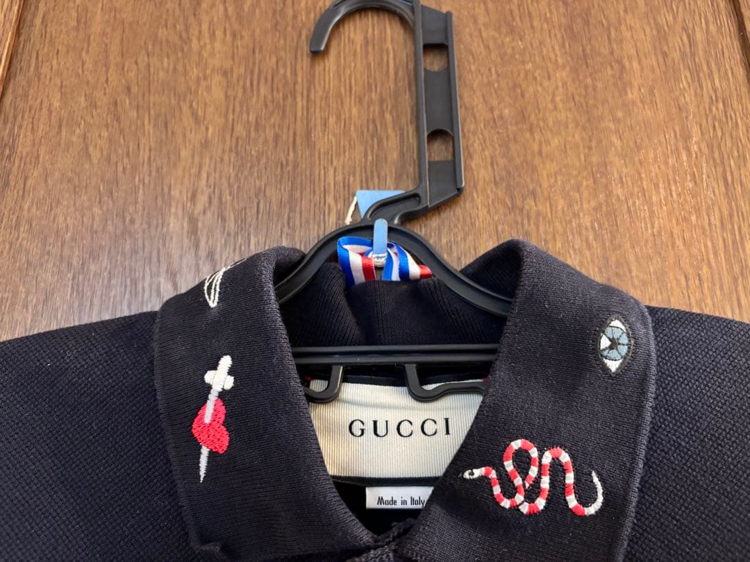 GUCCI ネイビー　ポロシャツ