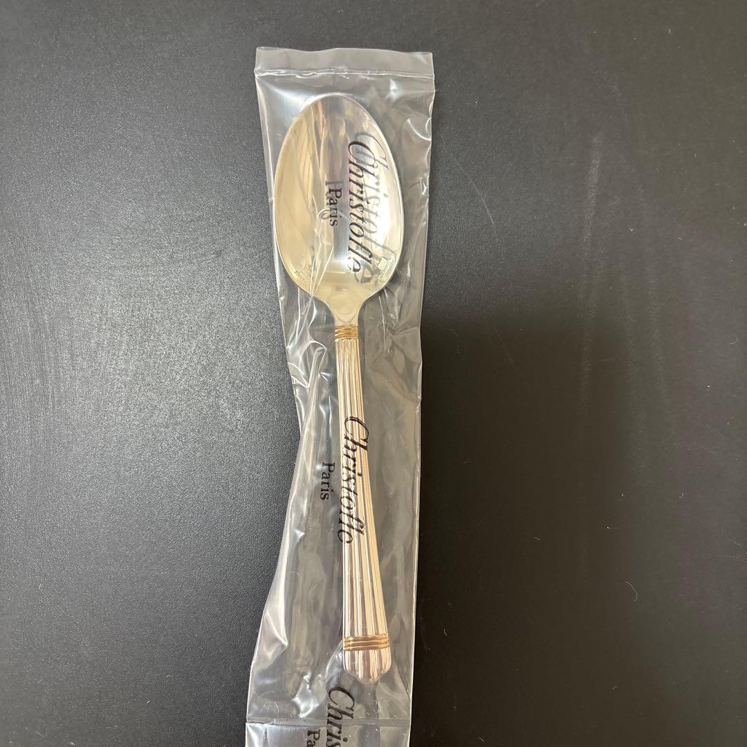 【未開封✨】クリストフル　アリアゴールドリング　スプーン６点　ボックス付き