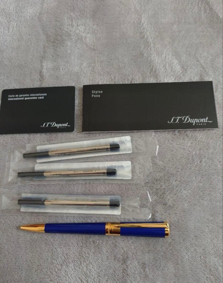 S.T.Dupontエス・テー デュポン リベルテボールペン ネイビー&ゴールド