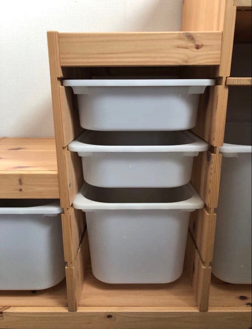送料込み　IKEA トロファスト　階段　棚板　ケース付き