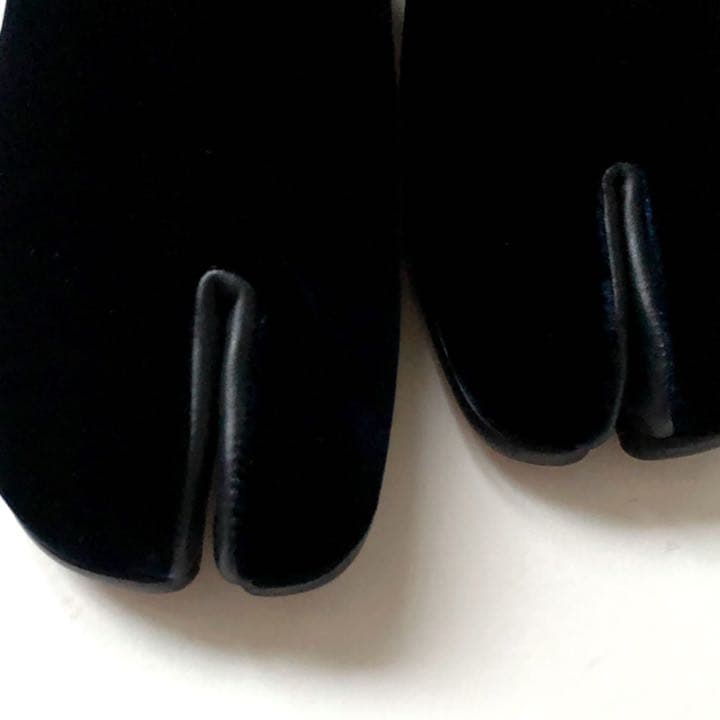 新品35 メゾン マルジェラ ダークネイビー 足袋 タビ バブーシュ スリッポン